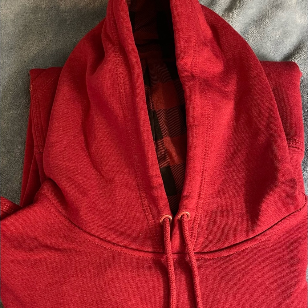 SOLD!!!!!!!Eddie Bauer Workwear Pullover Fleece Hoodie/Sweatshirt BLACK-WATCH